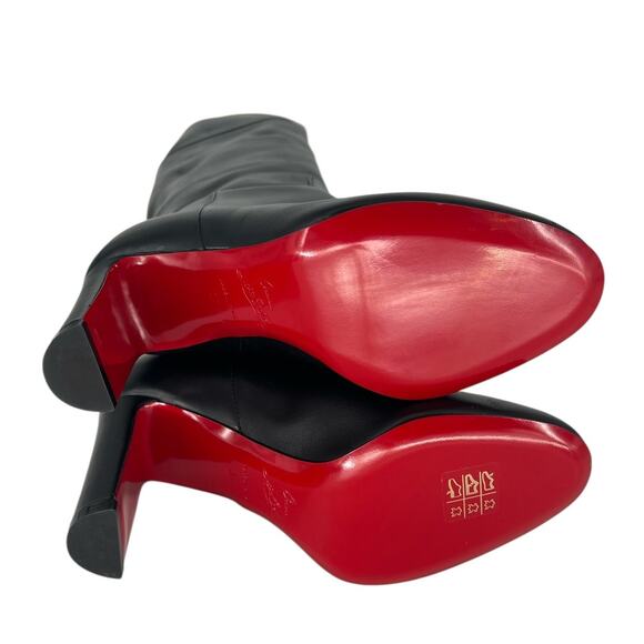 Christian Louboutin Loo Botta 85mm Knee High Boot in Black Calf Leather - Picture 16 of 16